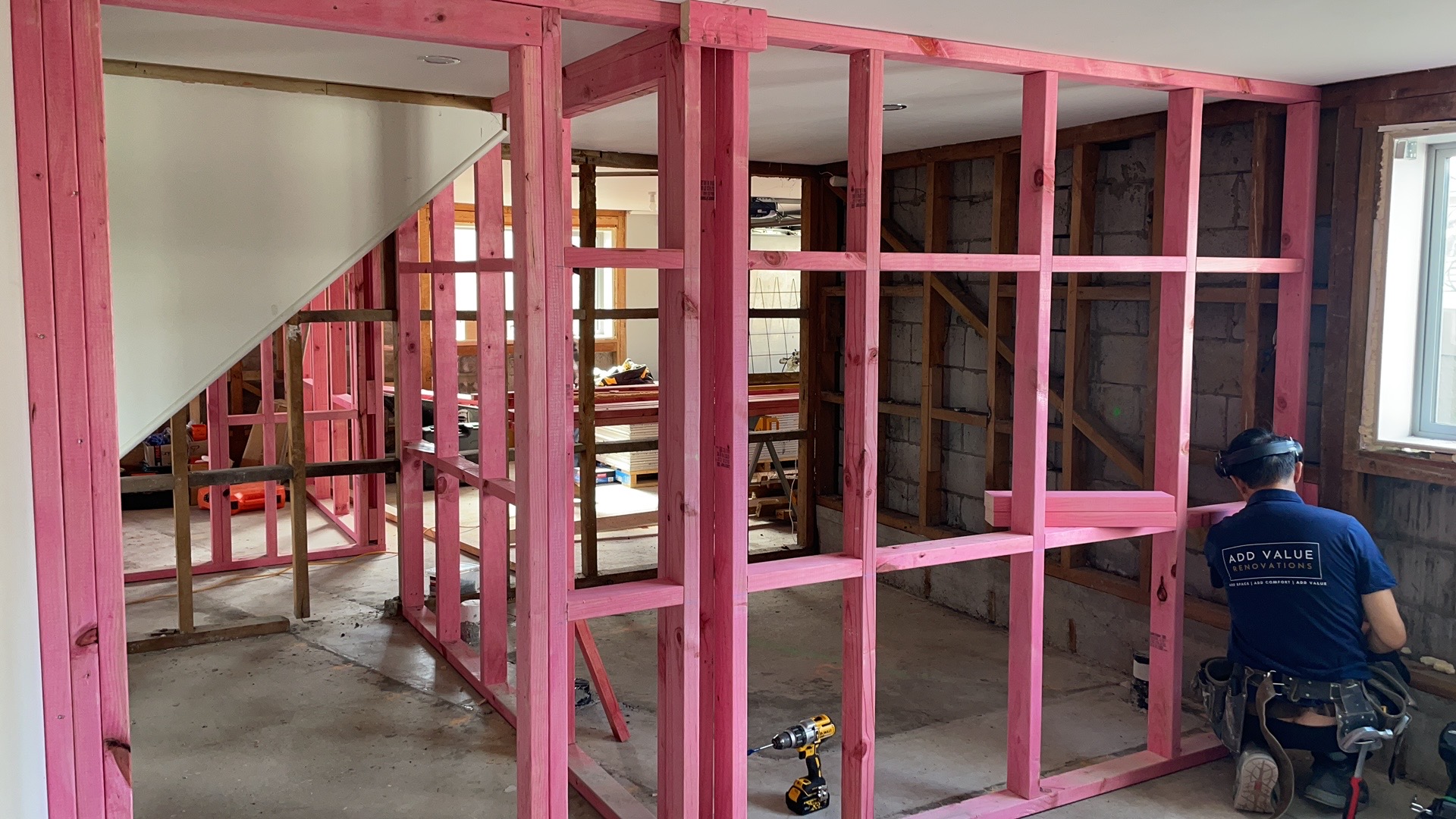 A mid-renovation Auckland-style home with guys at work