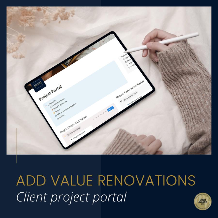 Add value renovations client project portal