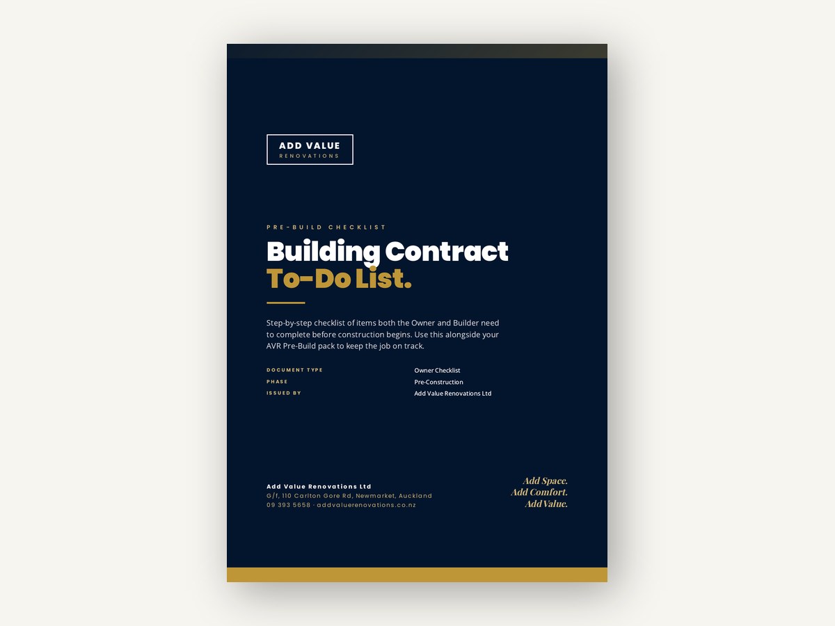 Building Contract To-Do List cover