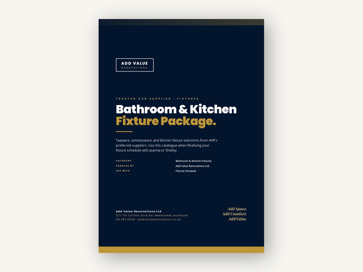 Bathroom and Kitchen Fixture Package cover