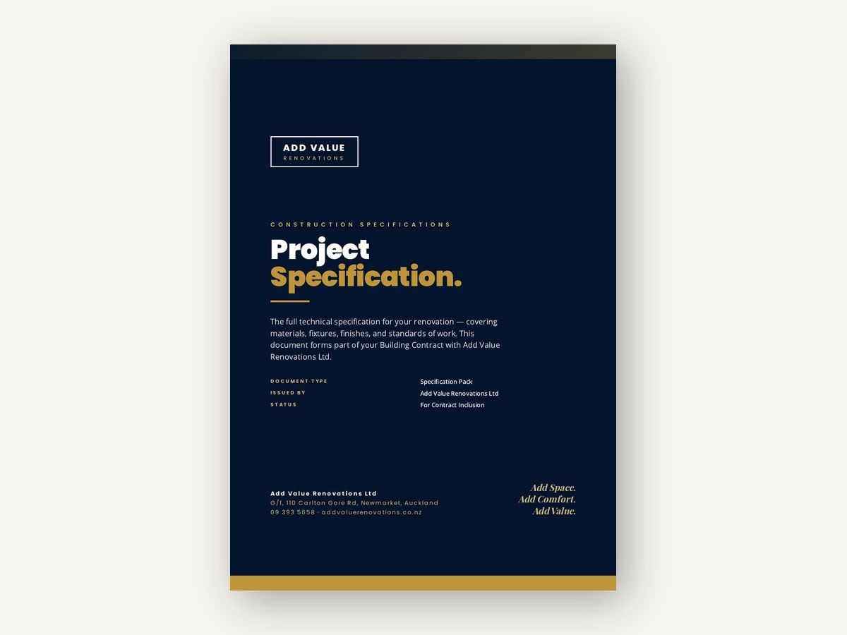 Project Specification cover