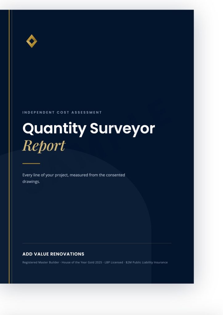 Sample QS Report — Auckland House Extension & Internal Alterations