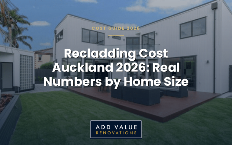 Recladding Cost Auckland 2026: Real Numbers by Home Size & Cladding System