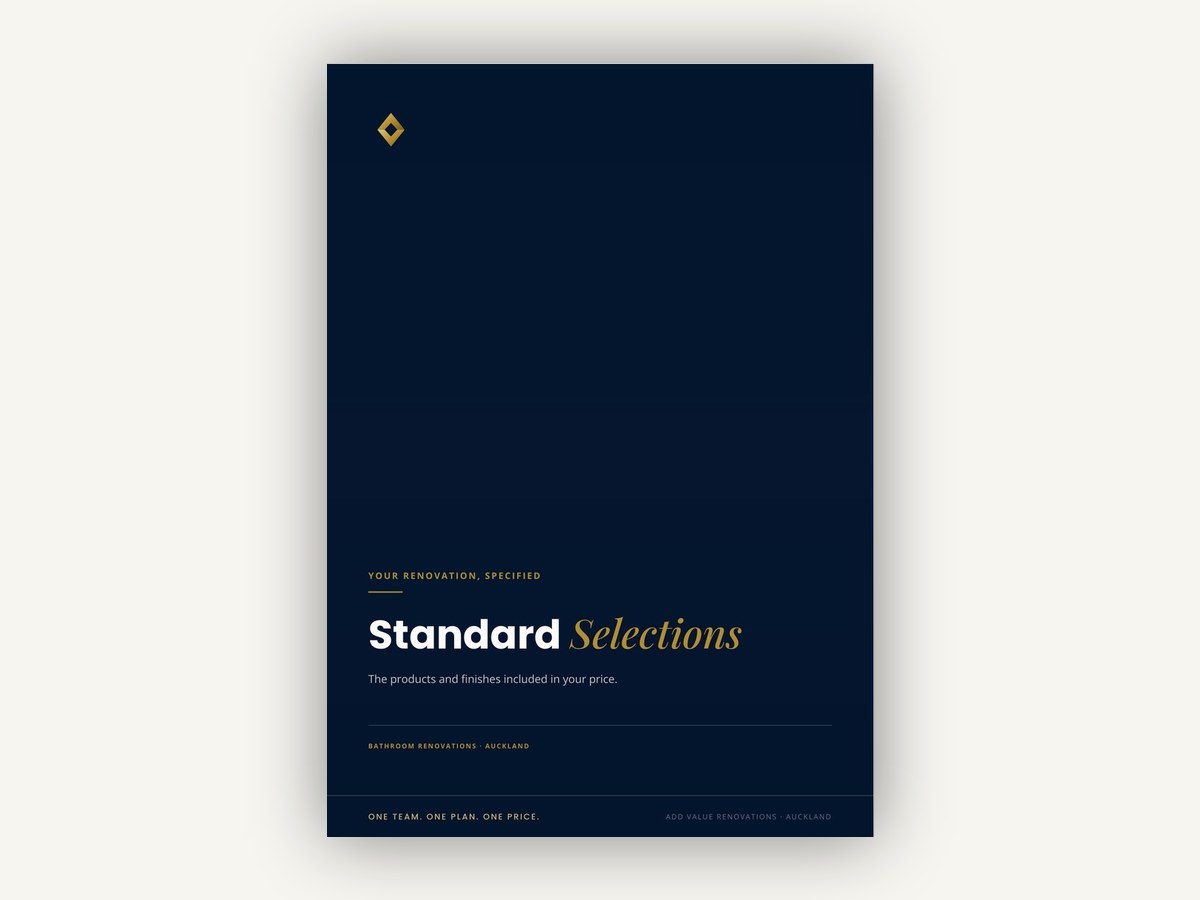 Standard Selections brochure cover