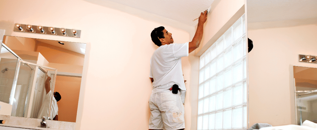 Painted bathroom walls